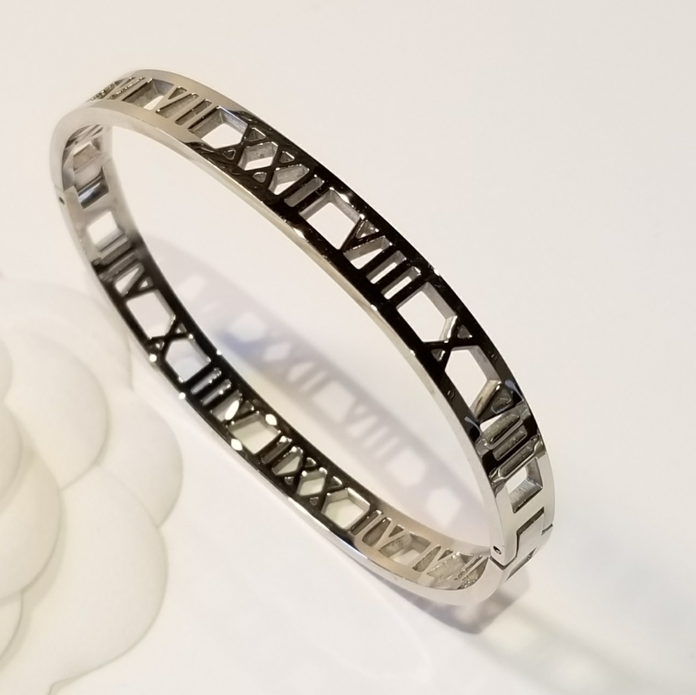 Trendy Stainless Steel Bangle Cuff Bracelet NEW - Picture 6 of 7